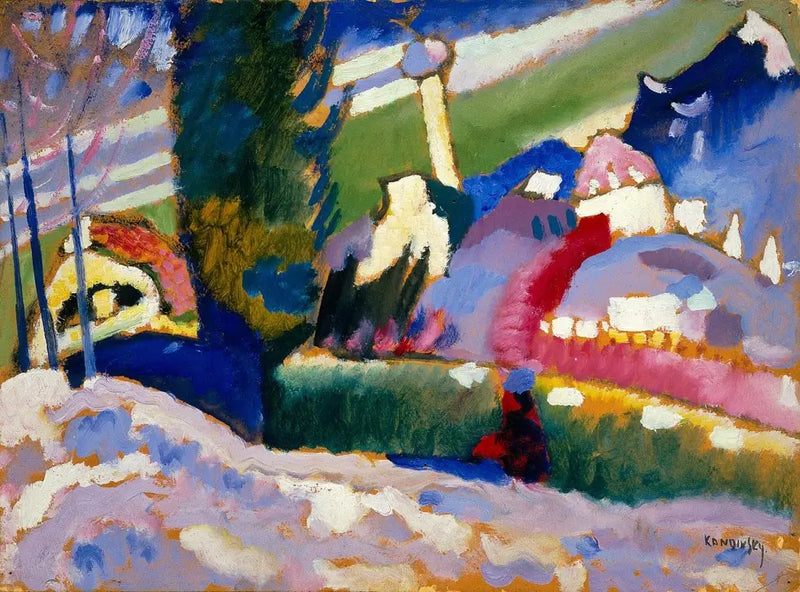 Kış Manzarası ve Kilise - Vassily Kandinsky