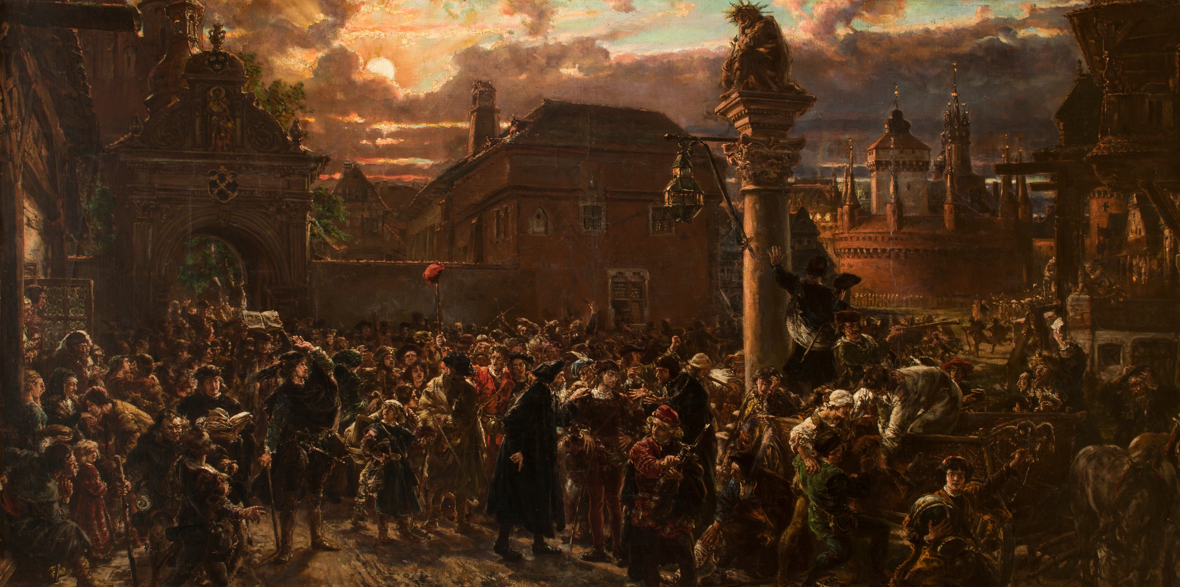 Les étudiants quittant Cracovie en 1549 - Jan Matejko