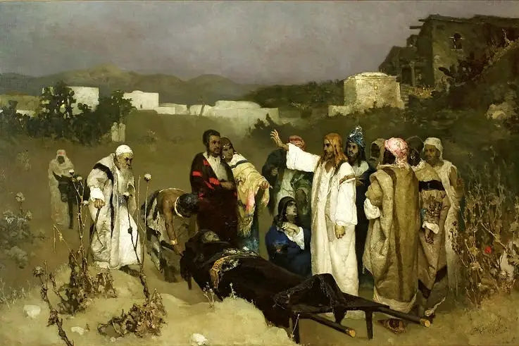 Naîn dulunun oğlu dirilişi - Wilhelm Kotarbiński