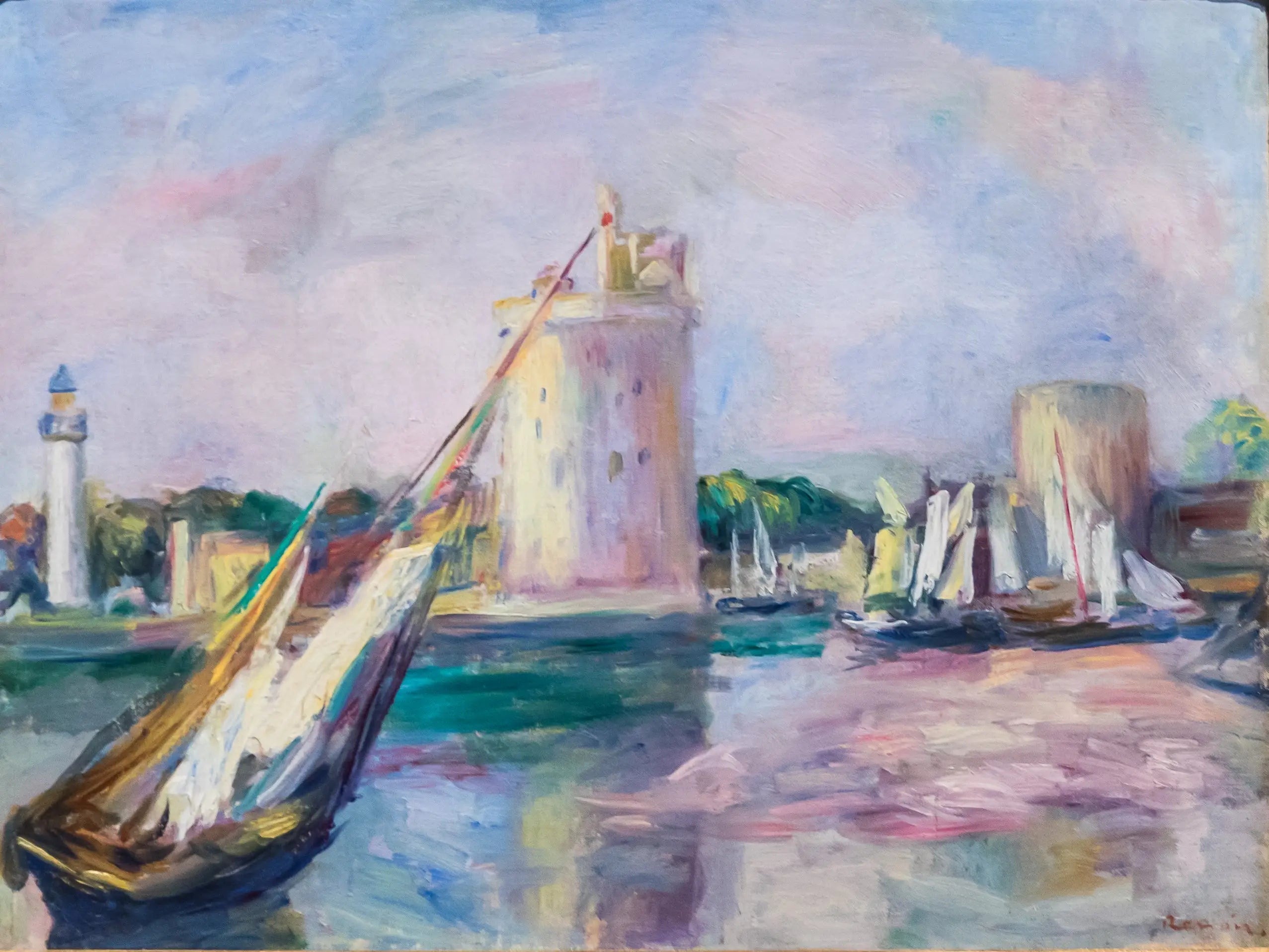 Reproduction du tableau « L'Entrée du port de La Rochelle - Pierre-Auguste Renoir » par Alpha Reproduction en peinture à l’huile