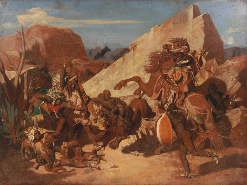 Hindistan'da Aslan Avı - Jean-Léon Gérôme