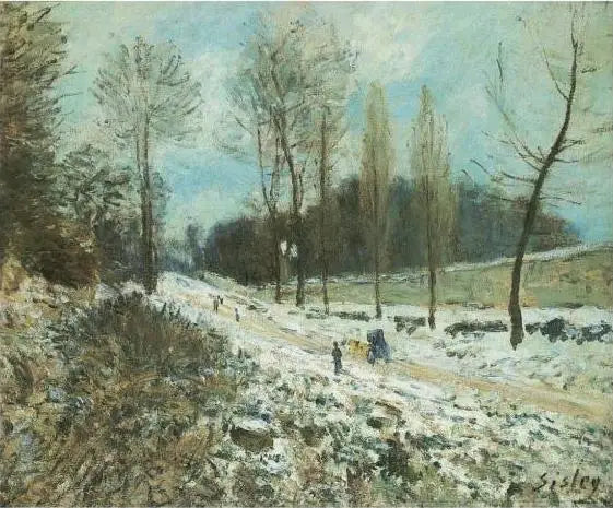 Marly'de Kar Altında Kalp Uçurtması - Alfred Sisley