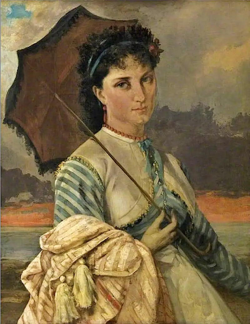 Şemsiye Kadını, Mademoiselle Aubé de la Holde - Gustave Courbet