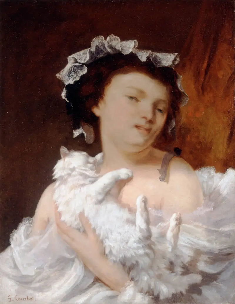 Kediyle Kadın - Gustave Courbet