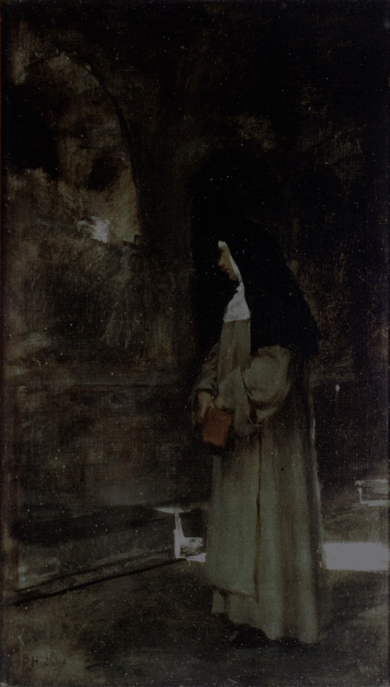 La Mère au cloître - Félix Resurrección Hidalgo