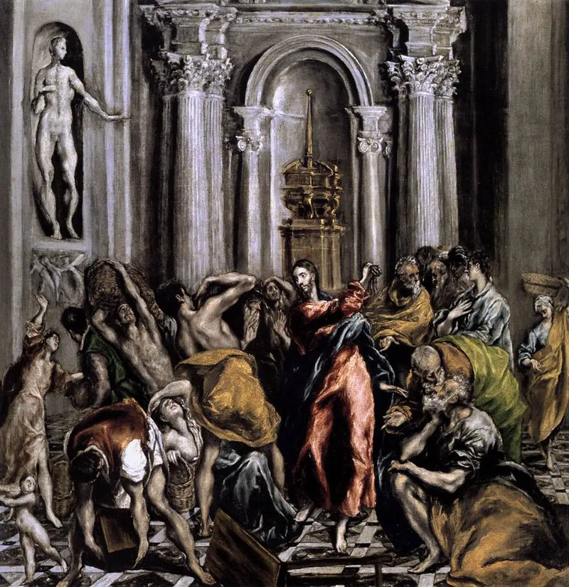 Tapınaktan Tüccarların Kovulması - El Greco