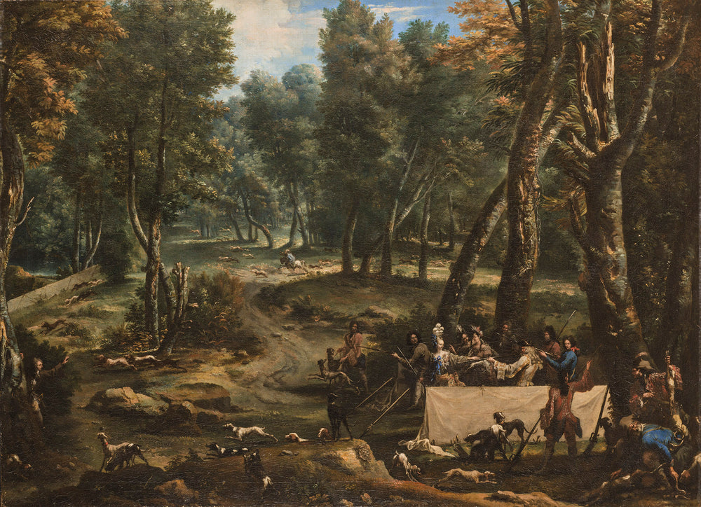 Une partie de chasse des Médicis - Alessandro Magnasco image 1 copie peinte à la main à l’huile
