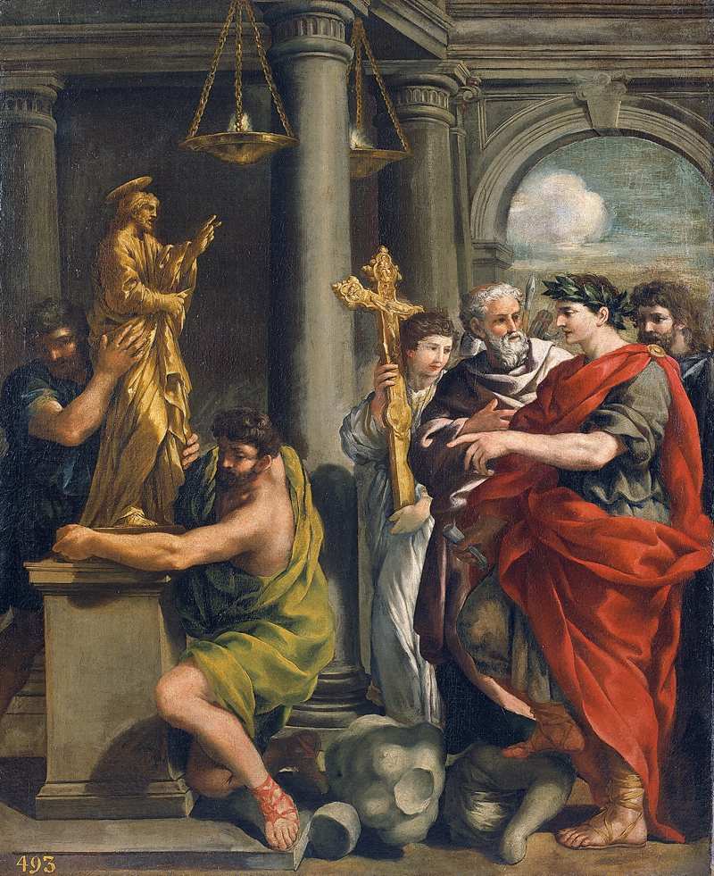 Constantin pagan putlara tahrip emrini verir - Pietro da Cortona