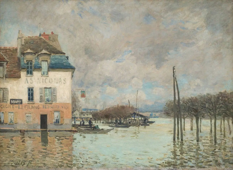 Port-Marly'deki Sel - Alfred Sisley