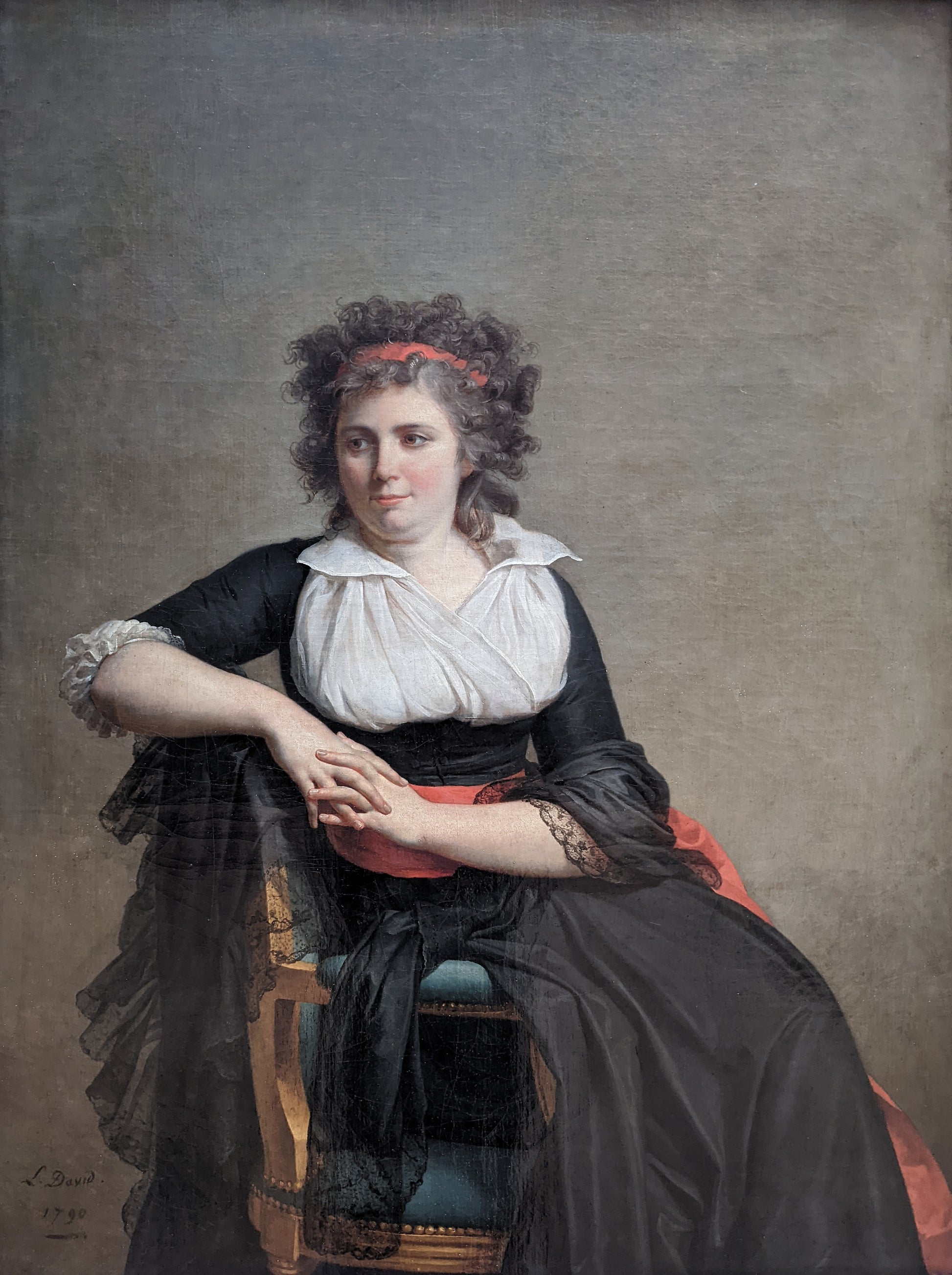 Reproduction du tableau « Portrait de la marquise d'Orvilliers - Jacques-Louis David » par Alpha Reproduction en peinture à l’huile