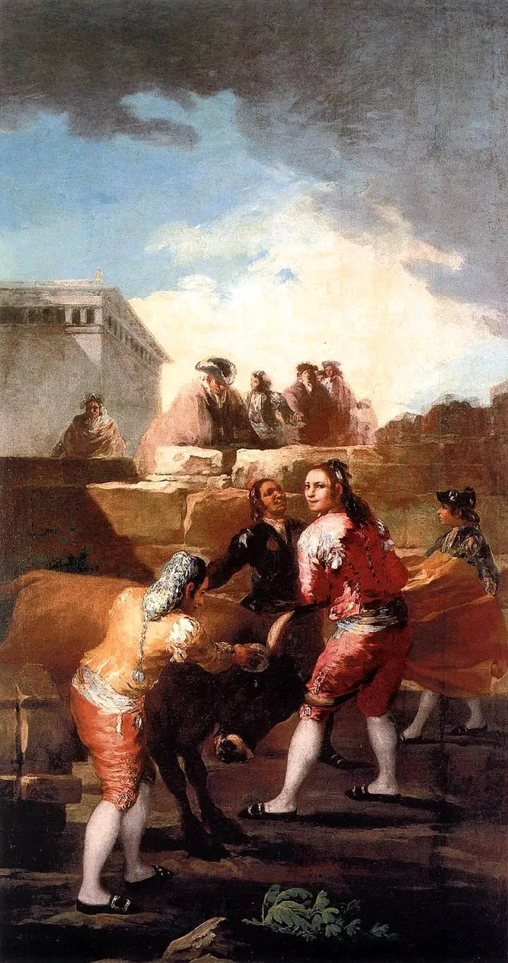 Reproduction du tableau « La Novillada - Francisco de Goya » par Alpha Reproduction en peinture à l’huile