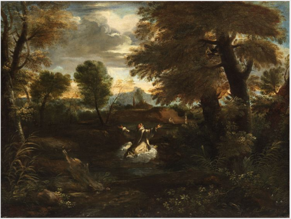 Paysage avec saint Bruno en extase - Pier Francesco Mola