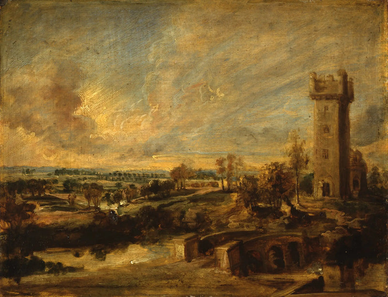 Manzara ve Kule - Peter Paul Rubens