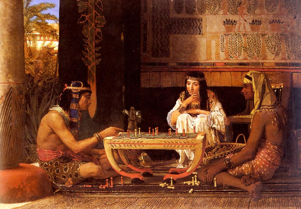 Joueurs d'échecs égyptiens - Lawrence Alma-Tadema