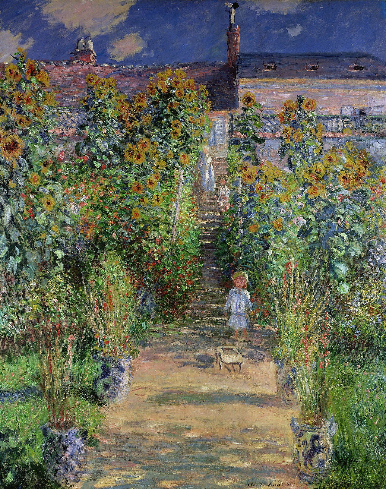 🌻 Monet'in Vétheuil'deki Bahçesi – Claude Monet (1881)