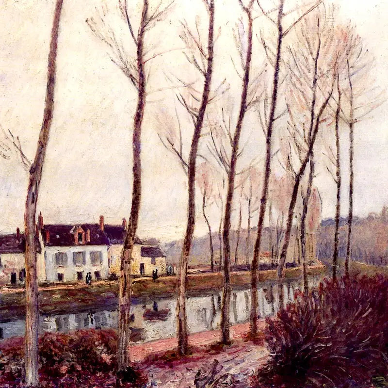 Loing Kanalı Kışın - Alfred Sisley