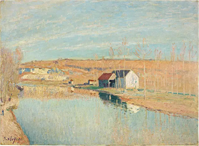 Le Loing ve Saint-Nicaise Tepeleri - Mart Güneşi - Alfred Sisley