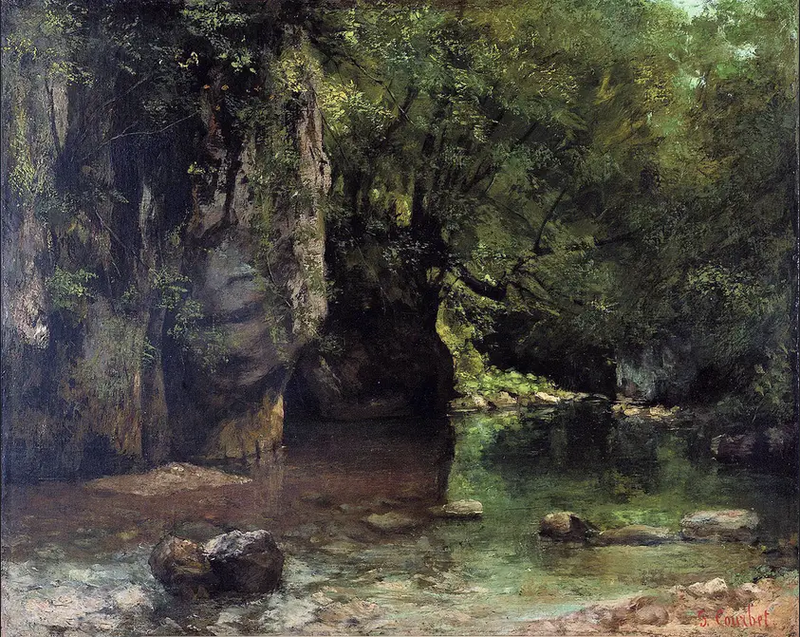 Kara Kuyunun Gölgeli Dere - Gustave Courbet