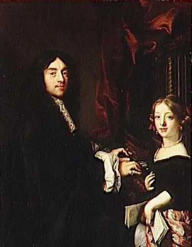 Charles Couperin et la fille du peintre - Claude Lefèbvre - Alpha Reproduction