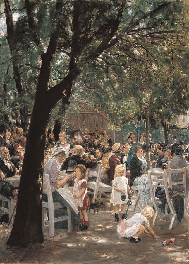 Münih'teki Bira Bahçesi - Max Liebermann