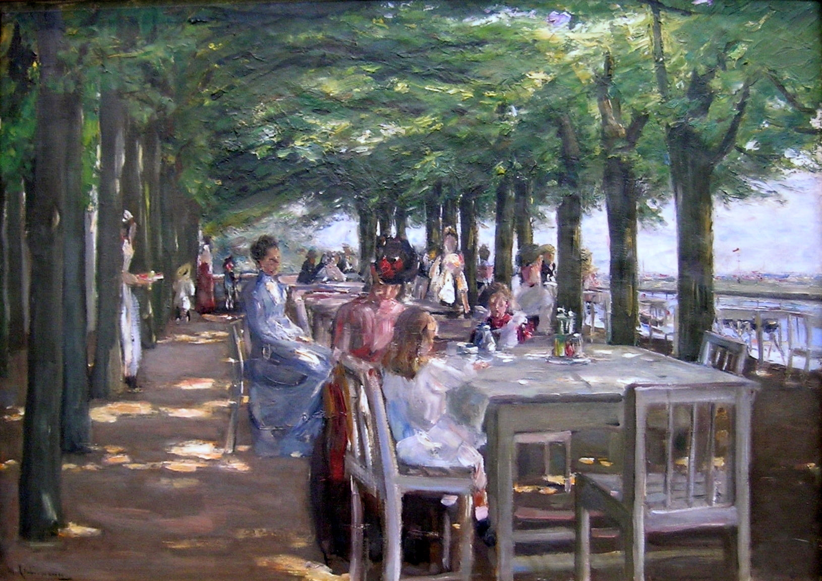 Elbe üzerindeki Nienstedten'deki Louis C. Jacob Oteli'nin terası - Max Liebermann