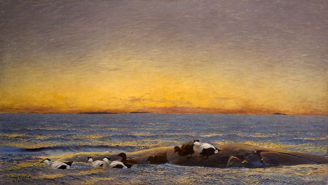 Morgonstämning vid havet - Bruno Liljefors