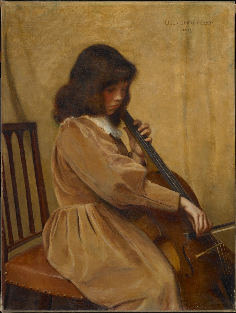 Fille jouant du violoncelle - Lilla Cabot Perry
