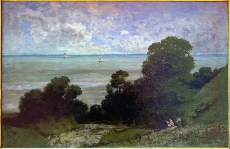 Deniz Manzarası veya Honfleur Görünümü - Gustave Courbet