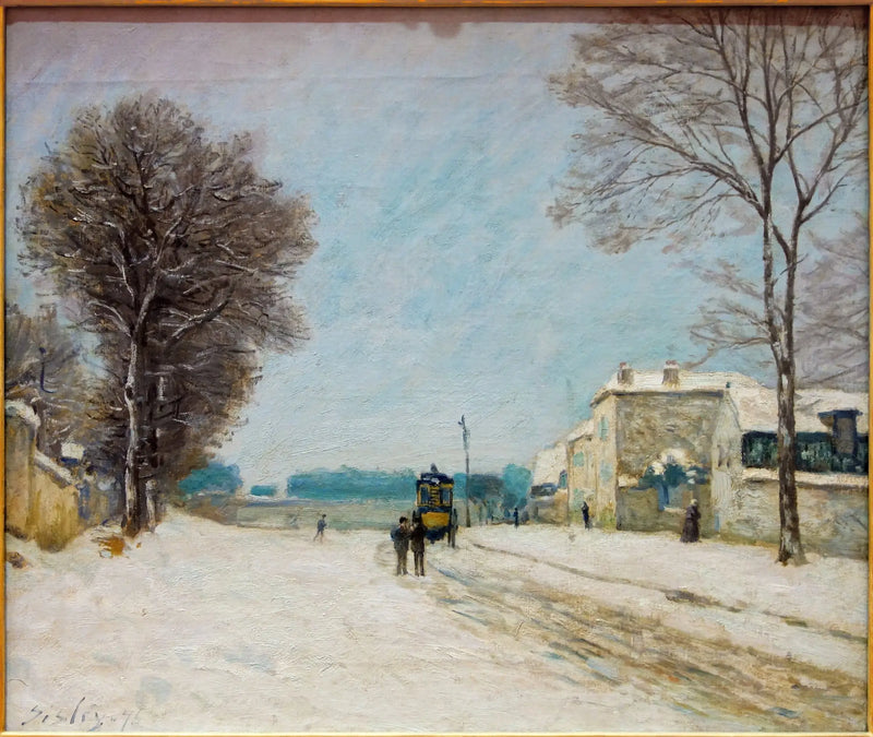 Kışta, kar etkisi - Alfred Sisley