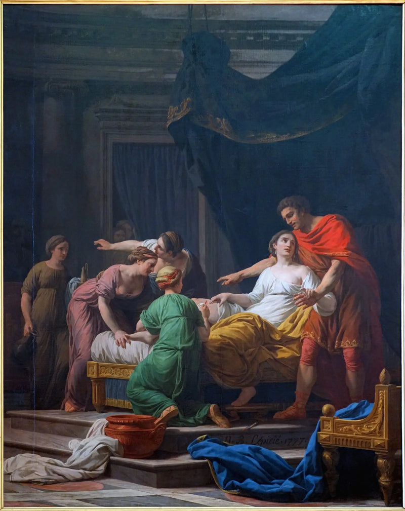Porcia'nın Fedakarlığı, Junius Brutus'un eşi - Nicolas-Bernard Lépicié