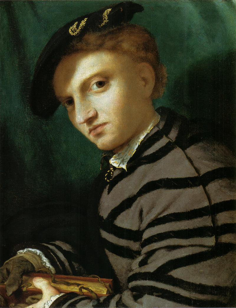 Genç Bir Adamun Kitapla Portresi - Lorenzo Lotto