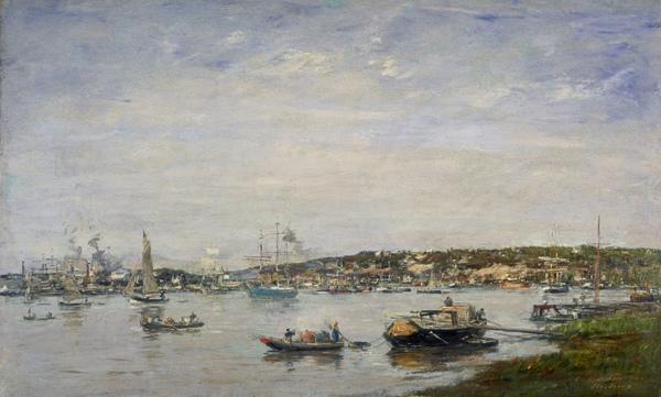 Reproduction du tableau « Le port de Bordeaux - Eugène Boudin » par Alpha Reproduction en peinture à l’huile