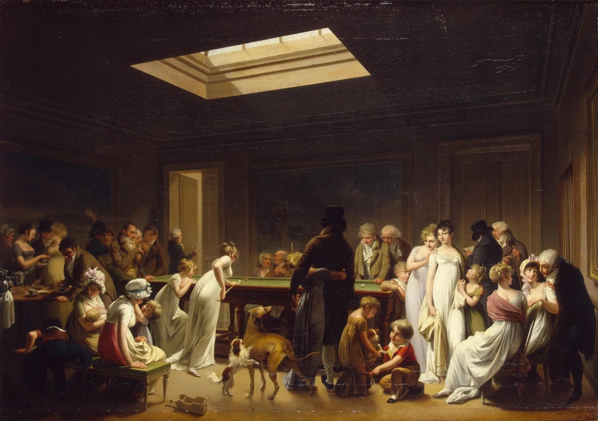 Un jeu de billard - Louis-Léopold Boilly - Alpha Reproduction