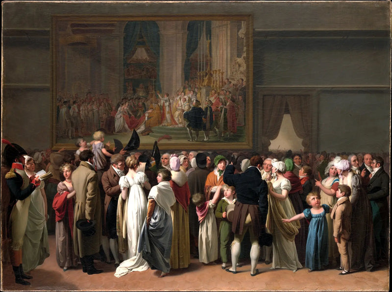 Louvre'daki David'in « Taç Giyme » tablosunu izleyen halk - Louis-Leopold Boilly