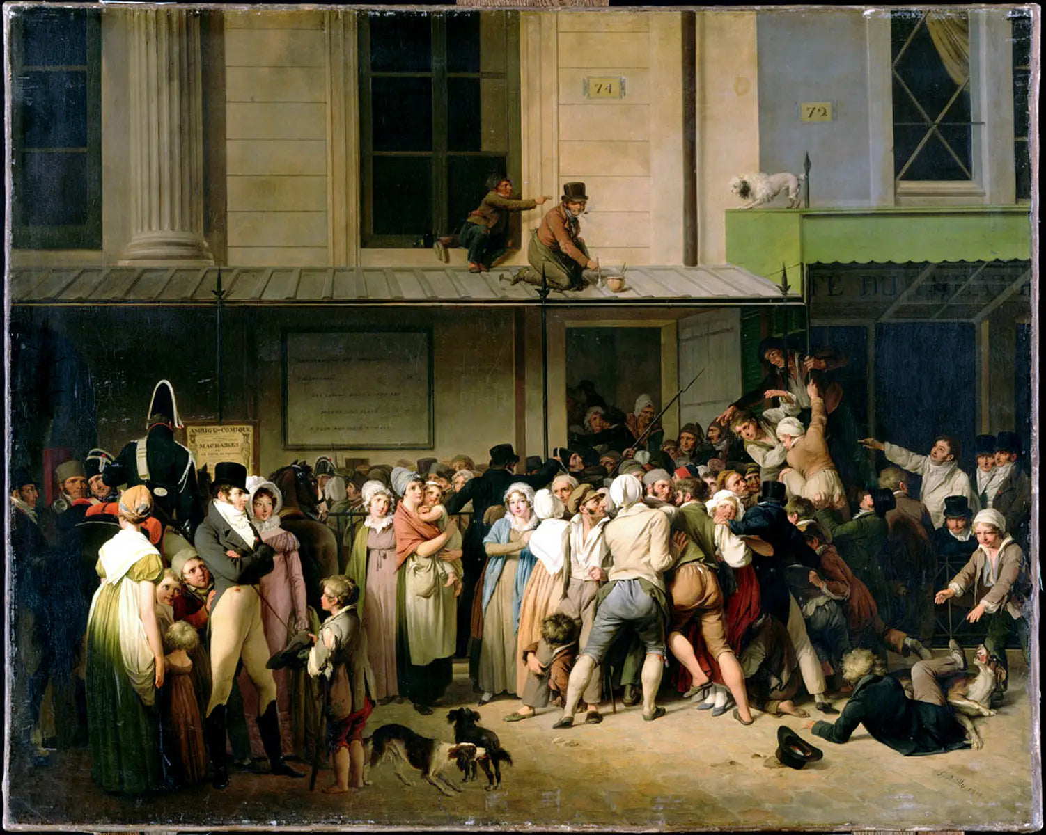 L’Entrée du théâtre de l’Ambigu-Comique à une représentation gratis - Louis-Léopold Boilly - Alpha Reproduction