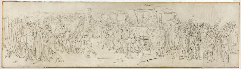 Tuileries İskelesinde Güvercinler - Louis-Leopold Boilly
