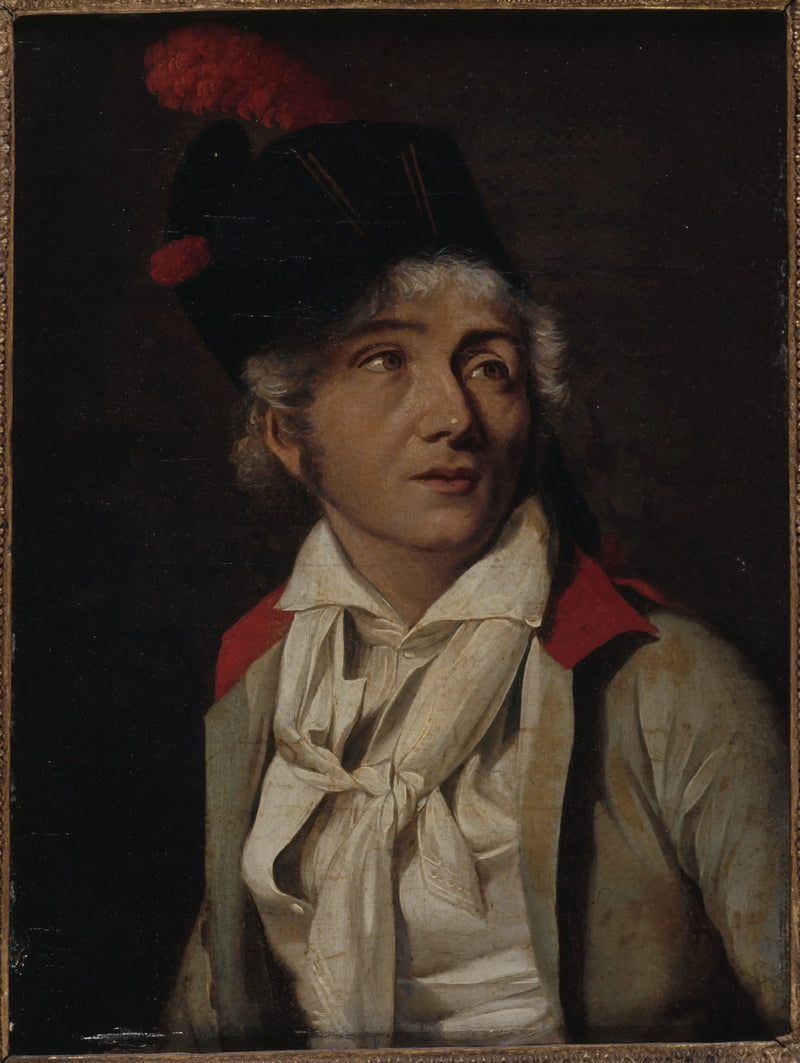 Beyaz ceketli ve kırmızı yakalı bir aktör portresi - Louis-Léopold Boilly