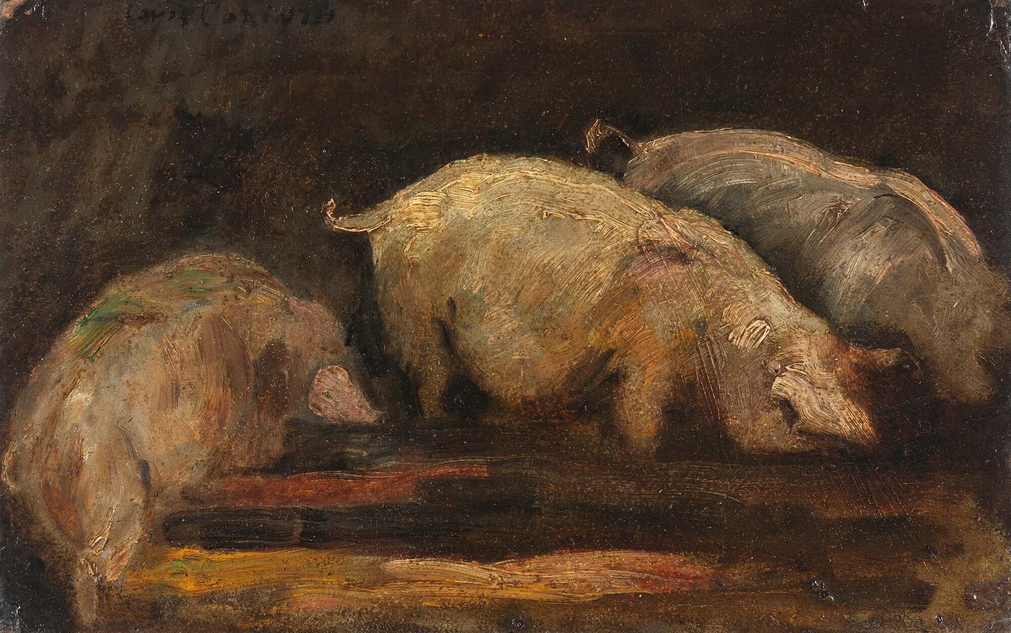 Manger des porcs - Lovis Corinth