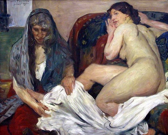 Fußwaschung (Bei der Toilette) - Lovis Corinth