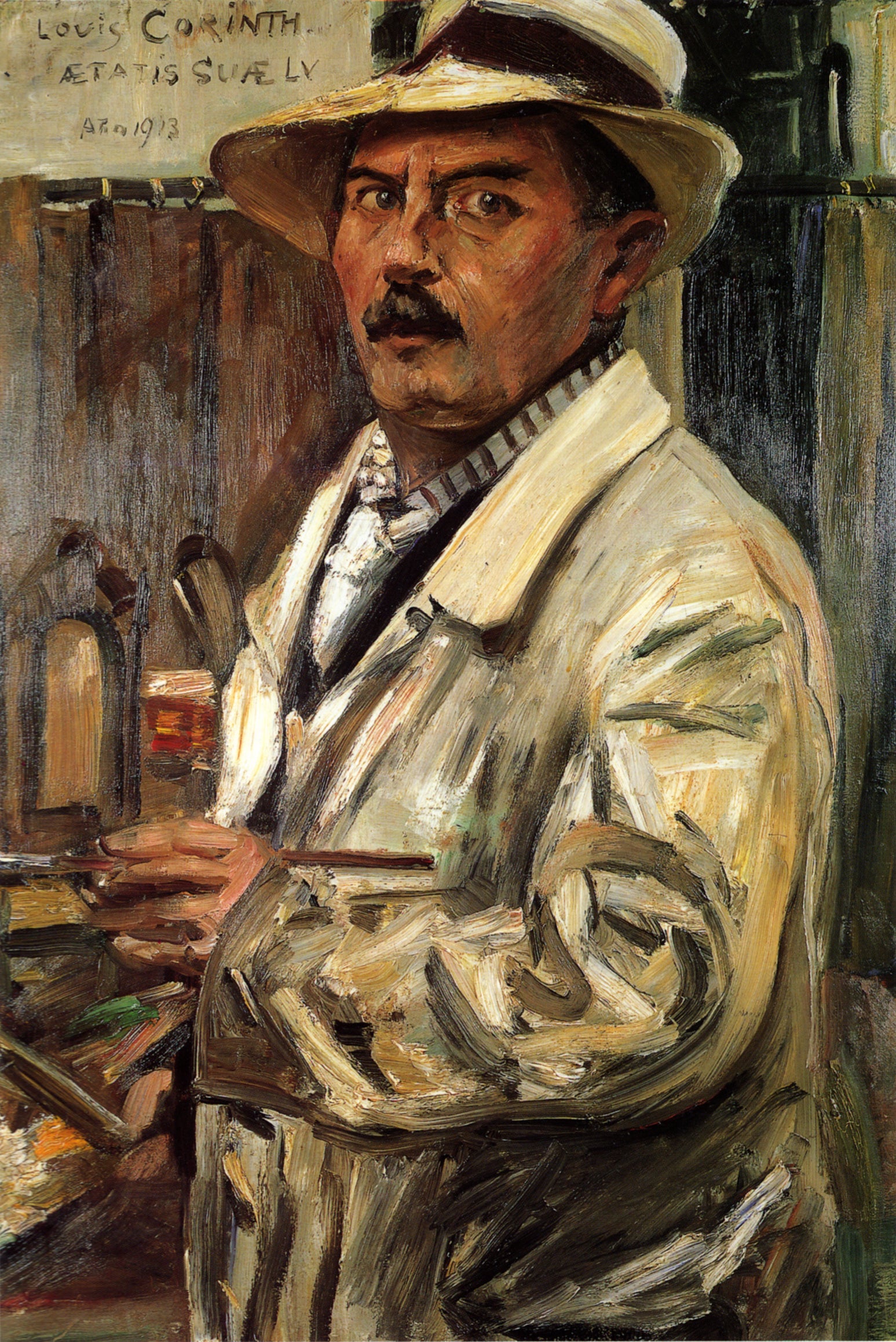 Selbstbildnis mit Strohhut - Lovis Corinth