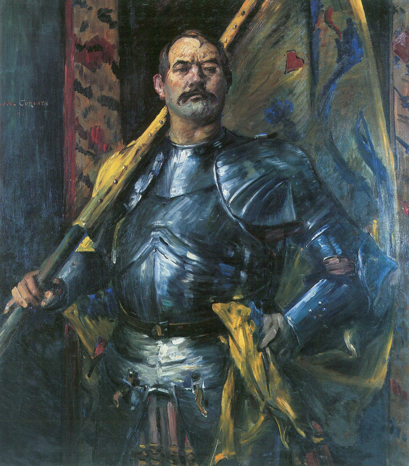 Selbstporträt als Fahnenträger - Lovis Corinth