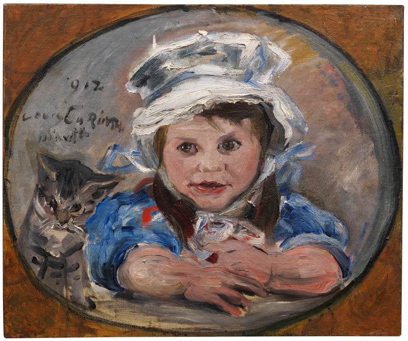 Wilhelmine mit Katze Mizelonde - Lovis Corinth