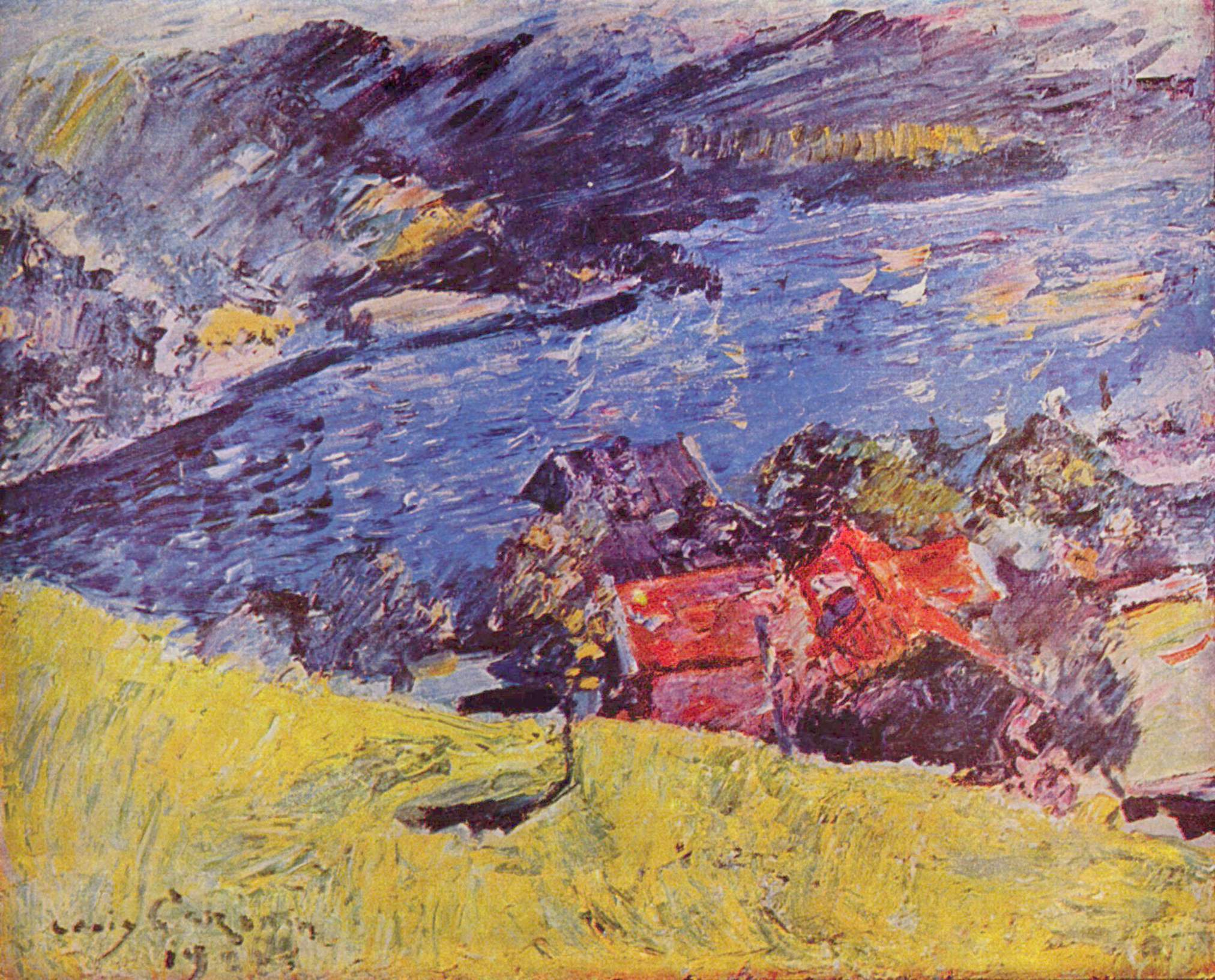 Walchensee, Prairie jaune - Lovis Corinth