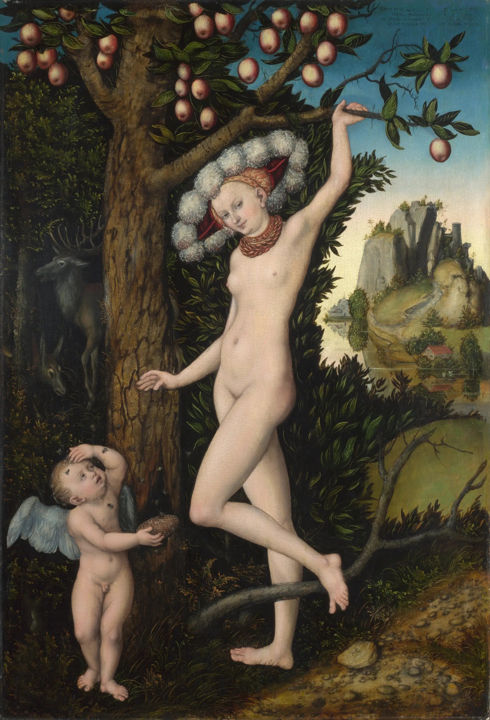 Vénus avec Cupidon le voleur de miel - Lucas Cranach the Elder - Alpha Reproduction