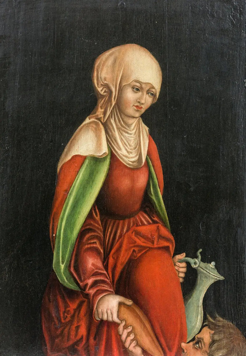 Thüringen Saint Elisabethi bir dilenciye ekmek ve su veriyor - Lucas Cranach the Elder