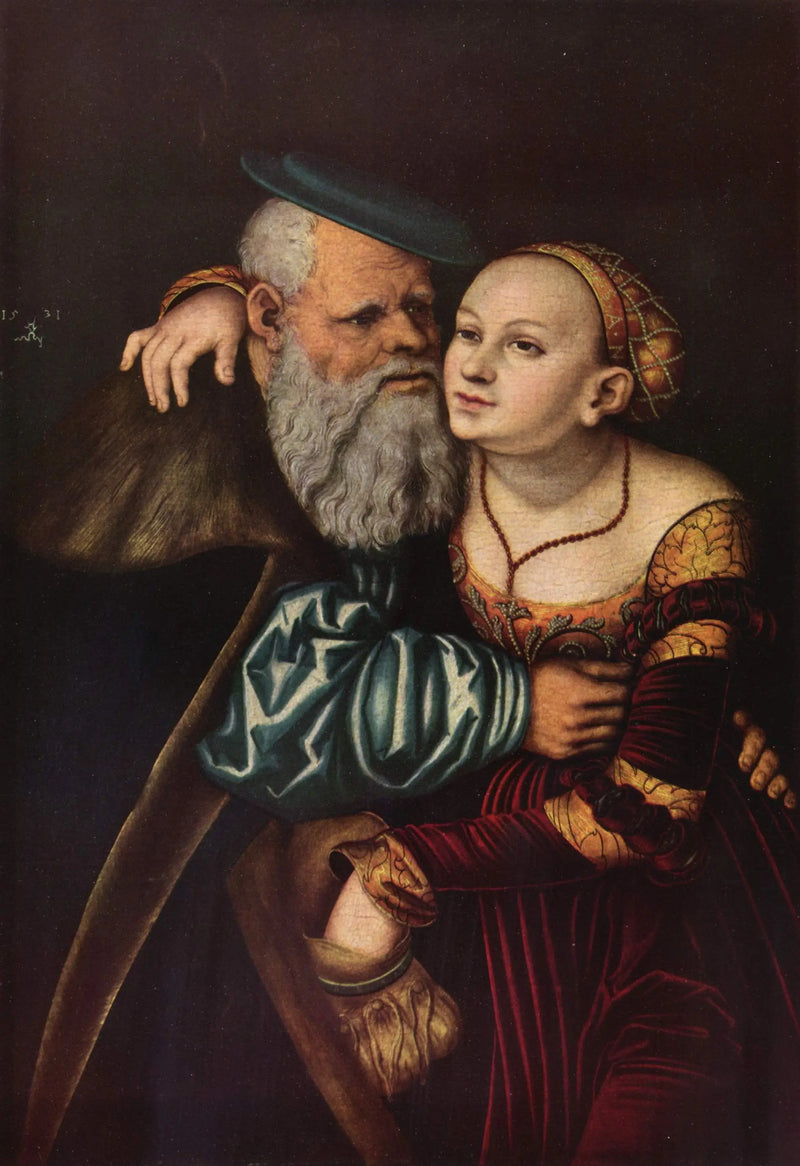 Fahişe ve Yaşlı Adam - Lucas Cranach the Elder