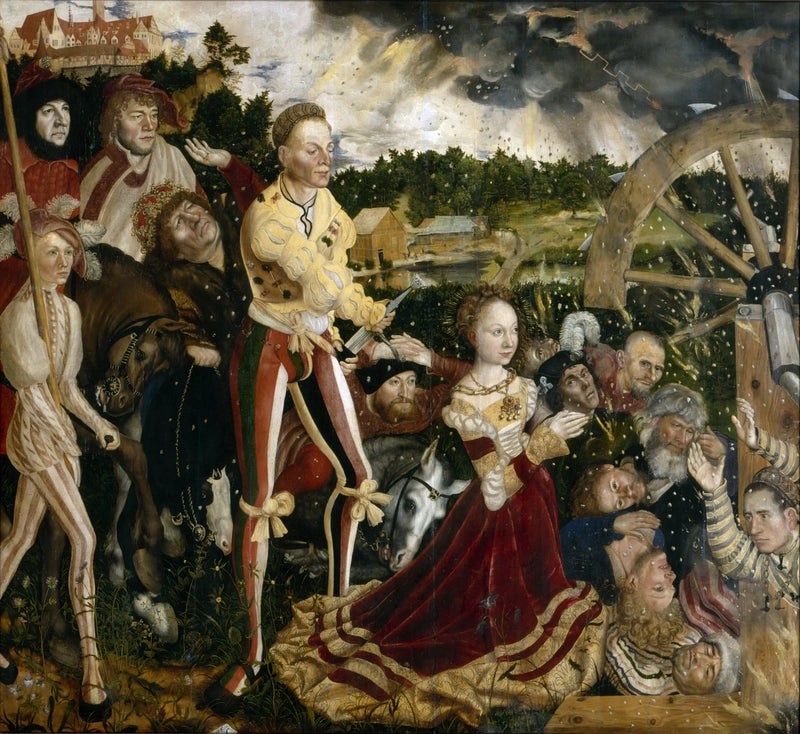 Azize Catherine'in İmtihanı (orta panel) - Lucas Cranach the Elder