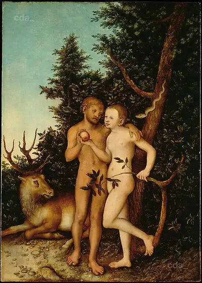 Adam et Ève - Lucas Cranach the Elder - Alpha Reproduction