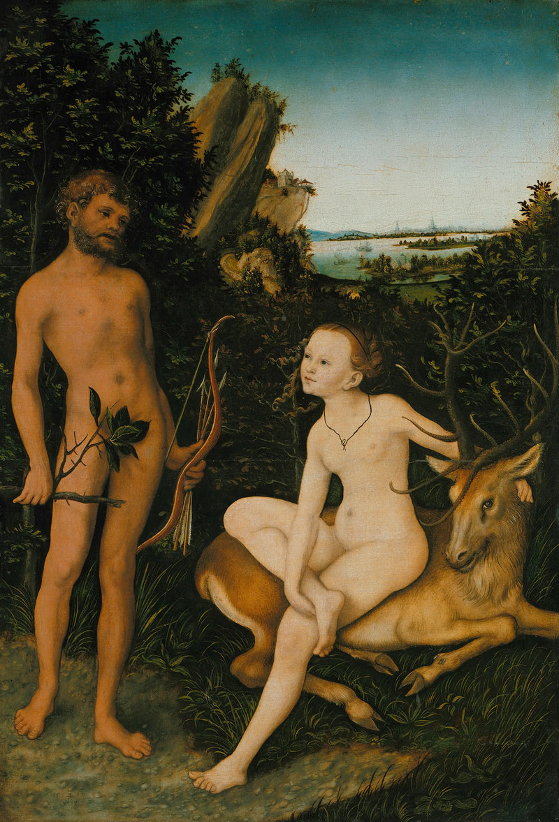 Apollon ve Diana orman manzarasında - Lucas Cranach the Elder