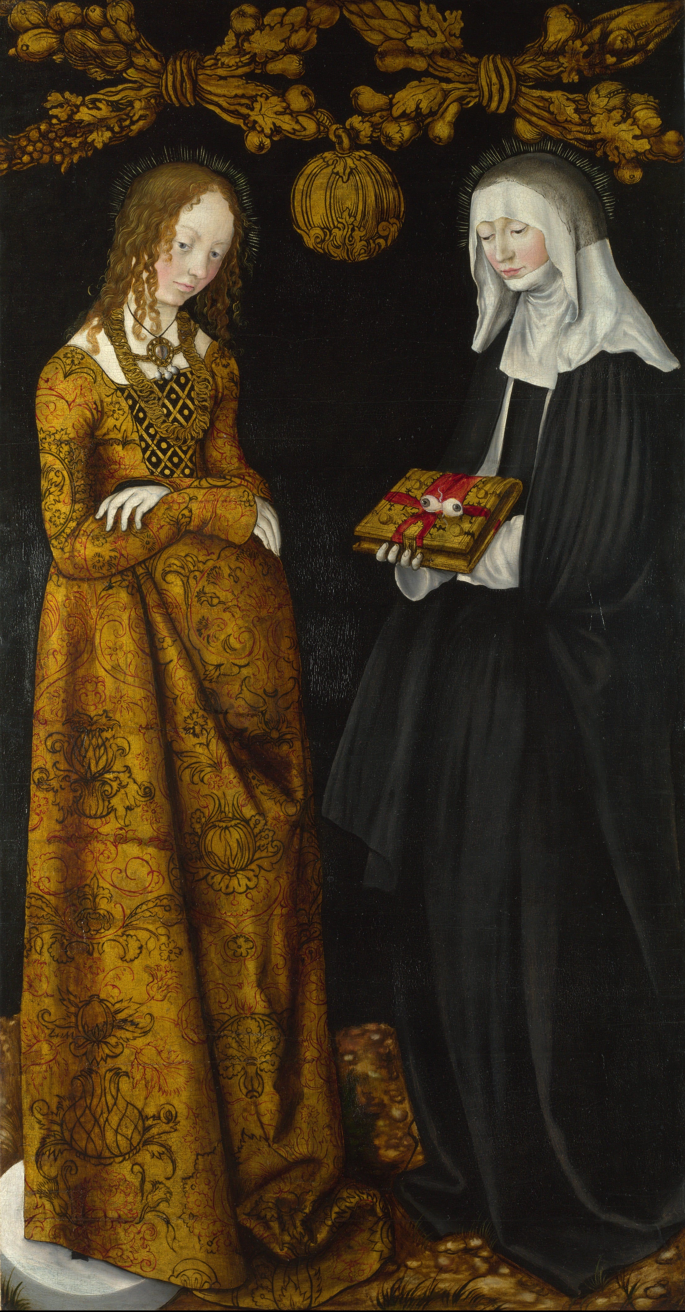 Saintes Christine et Ottilia - Lucas Cranach the Elder
